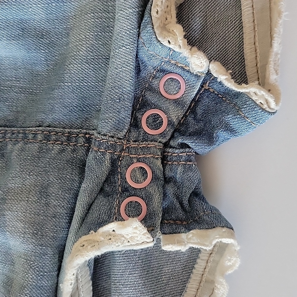 Souris Mini Girl Short Denim Overalls Jumpsuit - Picture 5 of 9
